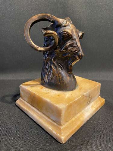 Early 19th Century Grand Tour Bronze Rams Head