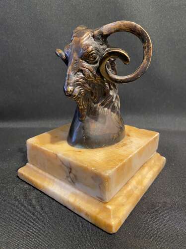 Early 19th Century Grand Tour Bronze Rams Head