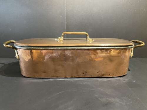 19th Century Copper Fish Kettle