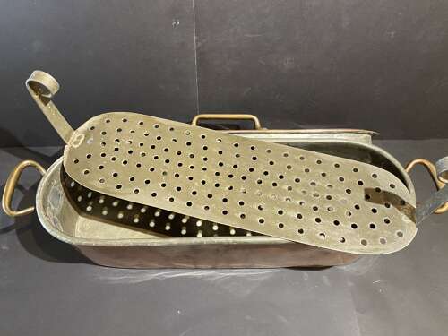 19th Century Copper Fish Kettle