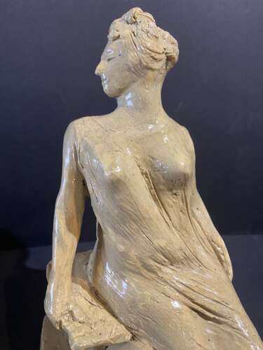 Quentin Bell (1910 - 1996) Pottery Figure of a Seated Lady