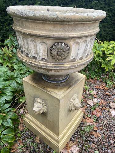 Large and Imposing th Century Urn on Stand