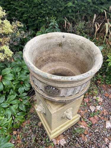 Large and Imposing th Century Urn on Stand