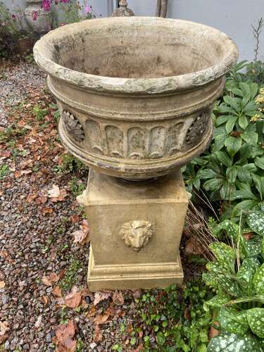 Large and Imposing th Century Urn on Stand